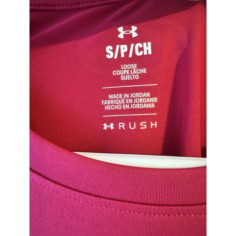 Under Armour Mens Vanish Rush Energy Shirt Sz‎ S Shaded Fuchsia 1383973-681 NEW